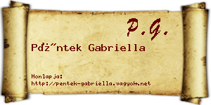 Péntek Gabriella névjegykártya