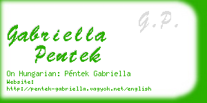 gabriella pentek business card