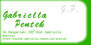 gabriella pentek business card